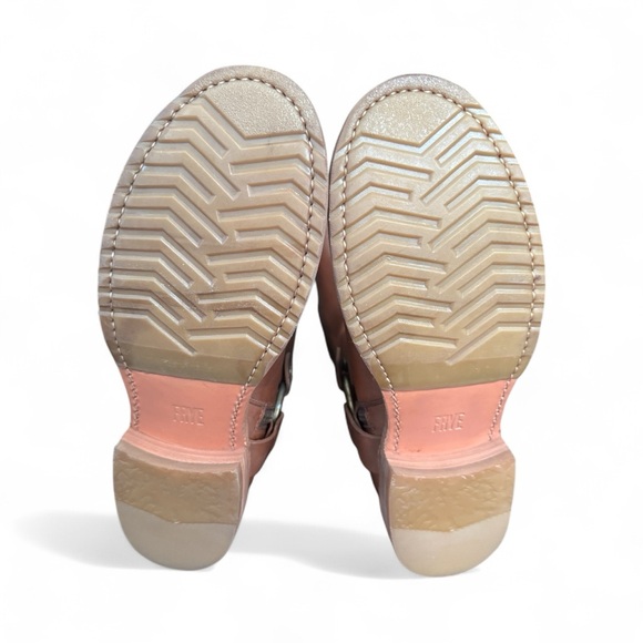 FRYE Veronica Harness Boots | Caramel Brown Moto Boho Fall Style | 9.5 - Picture 8 of 9